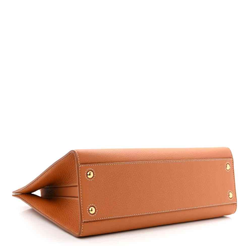Burberry `tb` Brown mini tote Bag-3