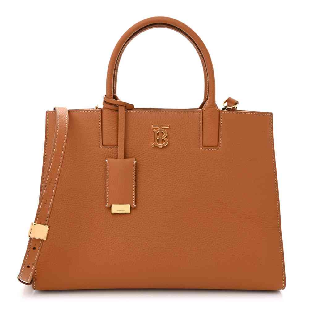 Brown Burberry `tb` Beige mini tote Bag