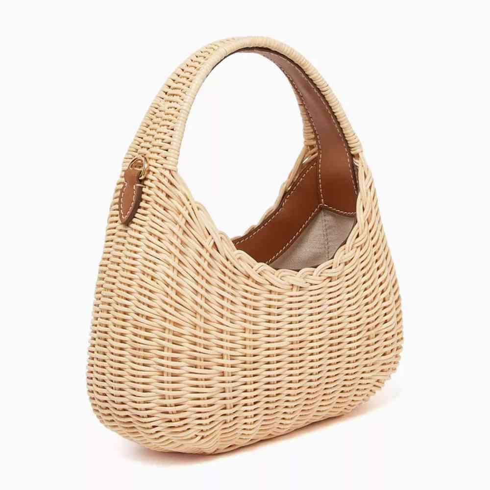 Miu Miu Wander Wicker Brown Handbag-1