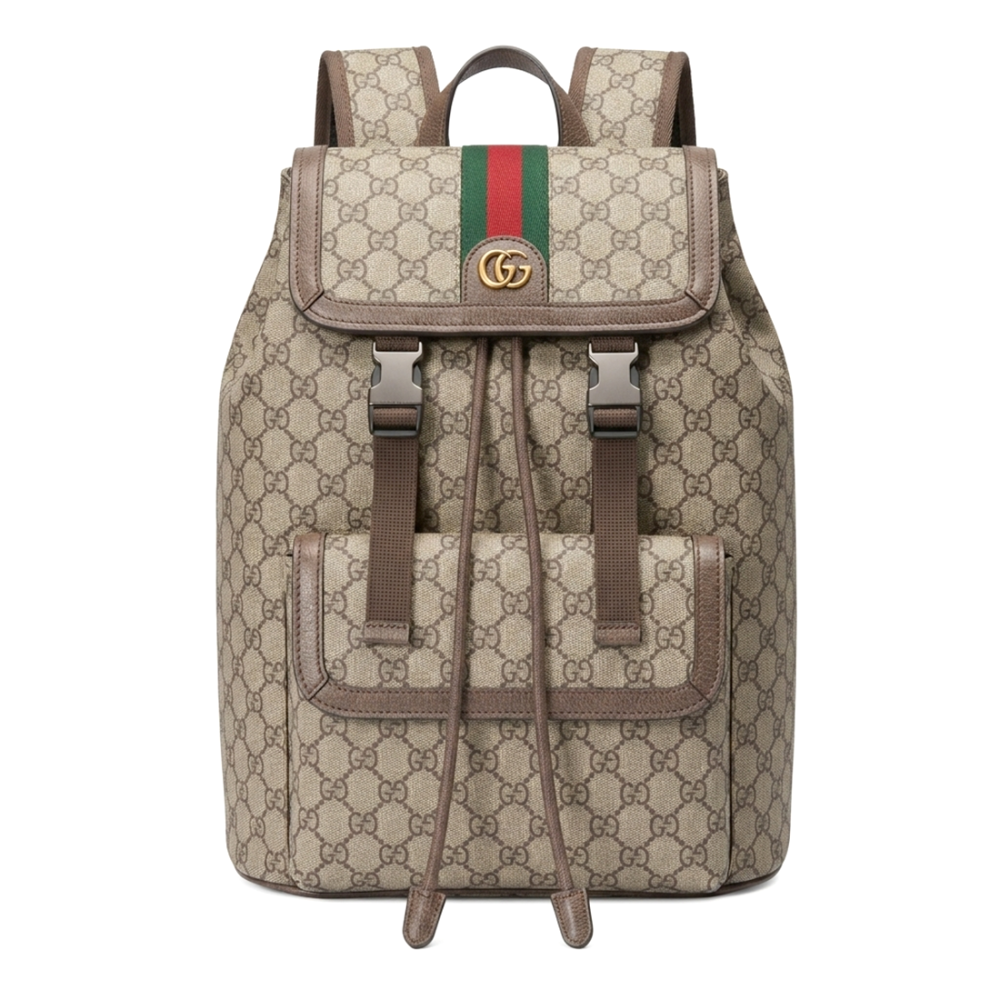 Brown Gucci Black Ophidia GG Supreme Premium Backpack