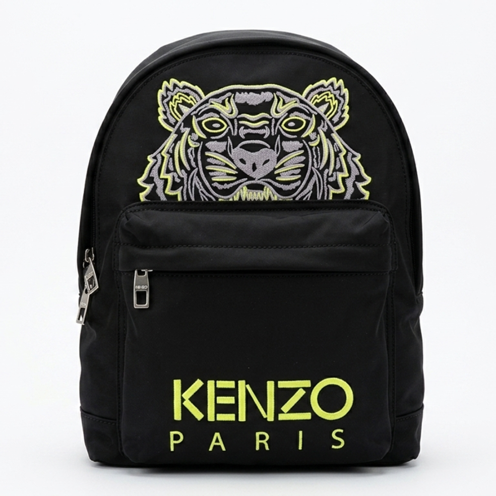 Black & Yellow Kenzo Tiger Black & Golden Premium Backpack