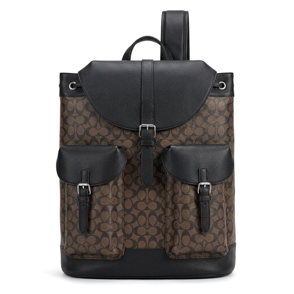 Coach Highend Brown Leather Backpack-thumb-0
