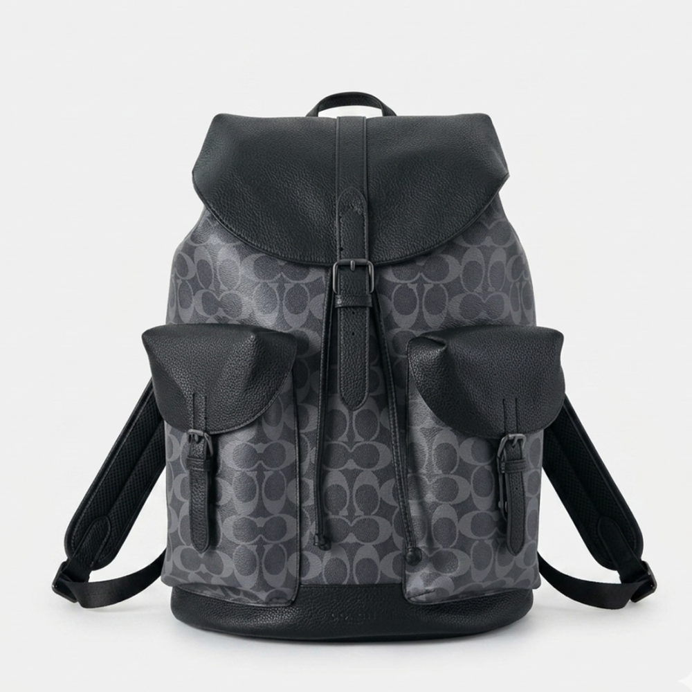 Coach Highend Grey Leather Backpack-thumb-0