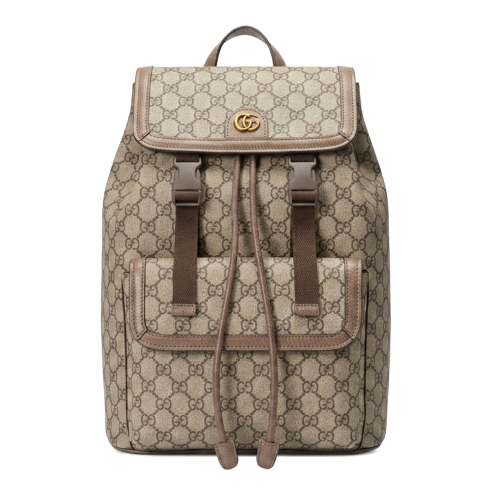 Brown Gucci Grey & Black Ophidia large backpack