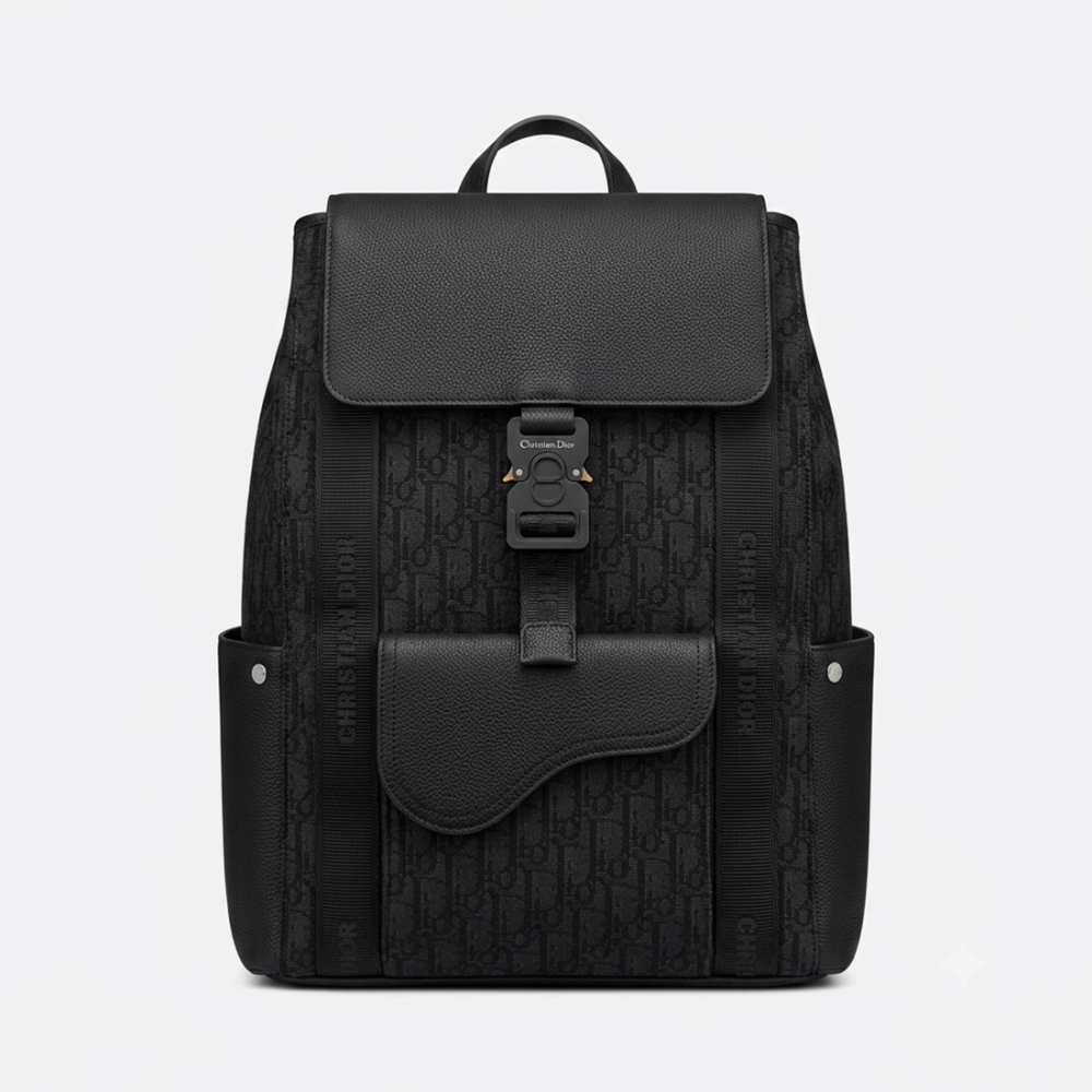 Christian Dior Black Premium Saddle Bag-thumb-0
