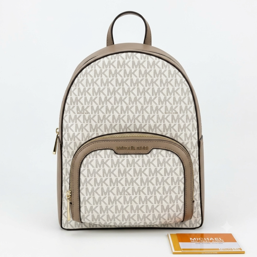 Michael Kors Jaycee Light Cream Backpack-thumb-0
