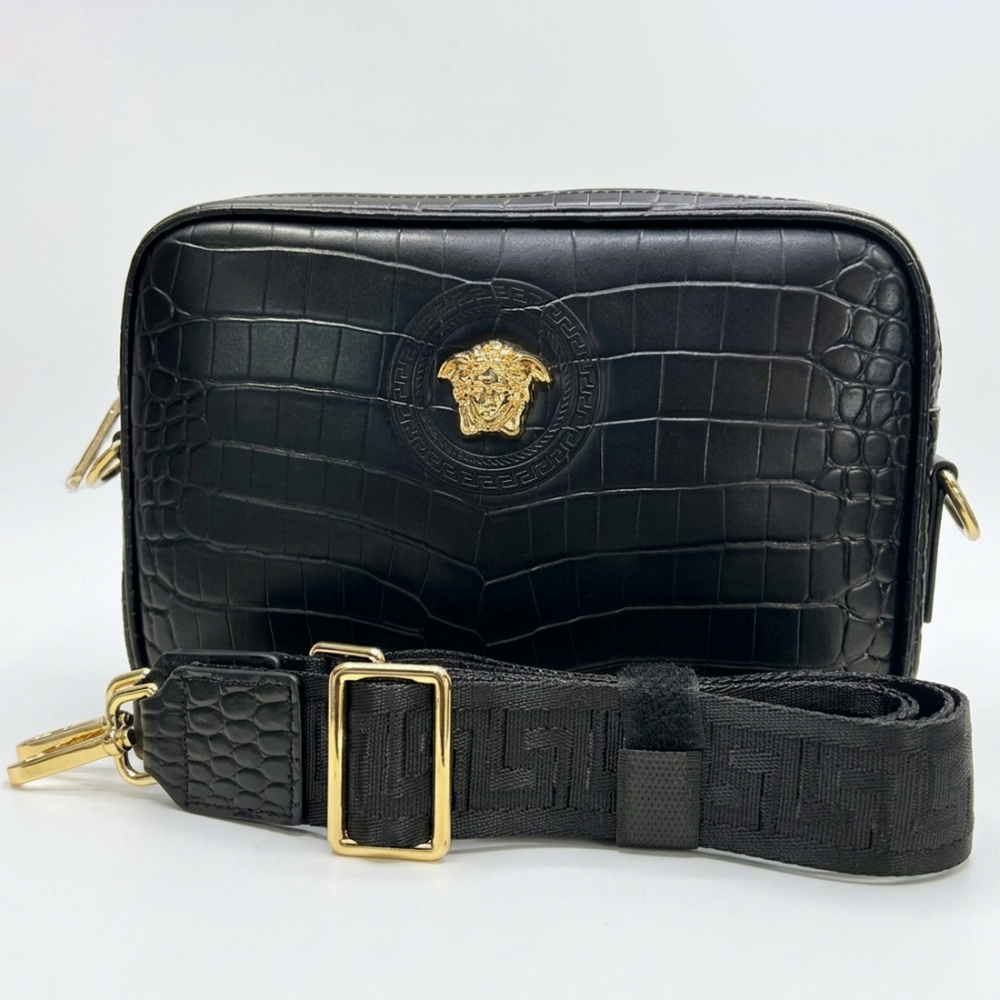 Versace Black Premium Saddle Bag-thumb-0