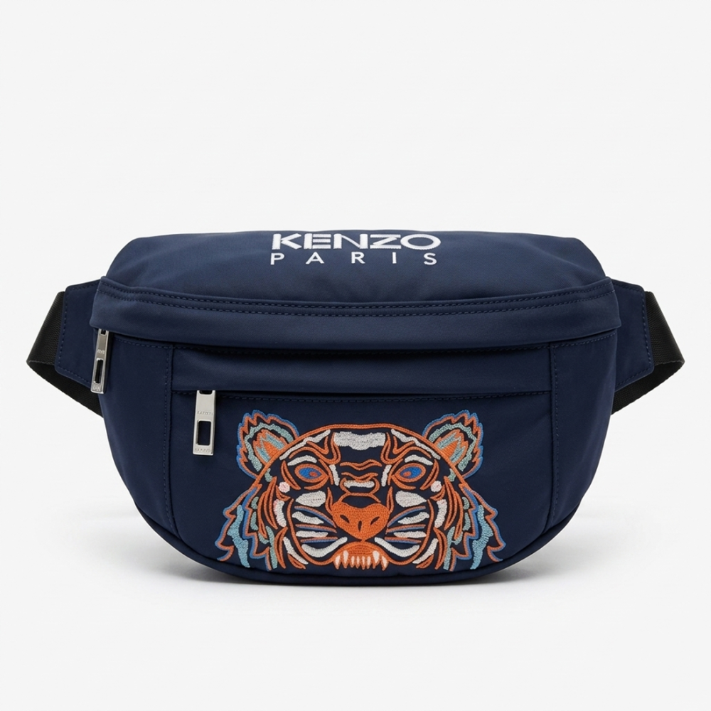 Blue & White Kenzo Tiger Blue Belt Bag