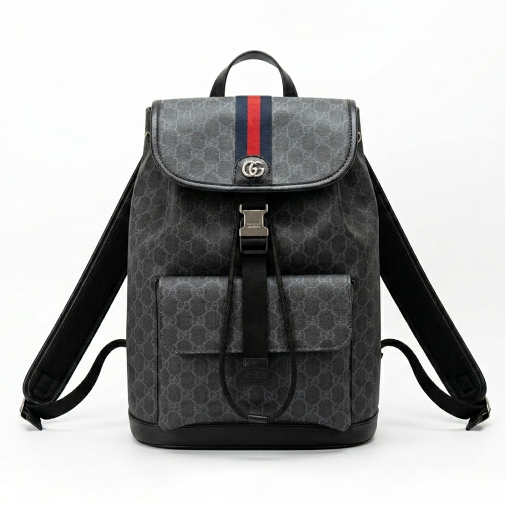 Gucci GG Ophidia Black Backpack-thumb-0