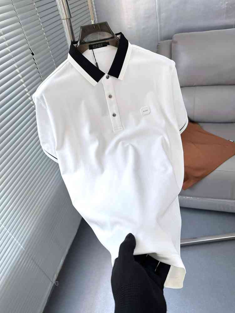 White Hugo Boss Brown Premium Quality Tees
