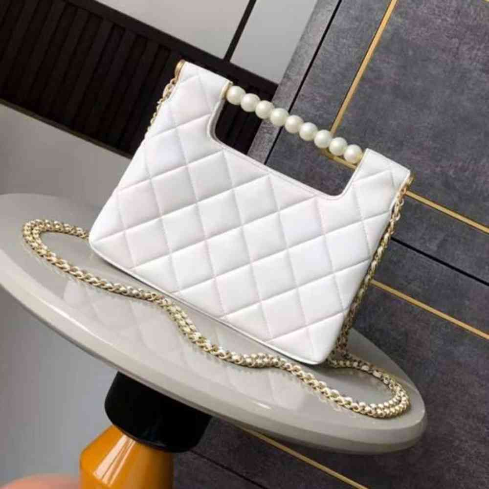 Chanel Pearl White Flap Shoulder Bag-1