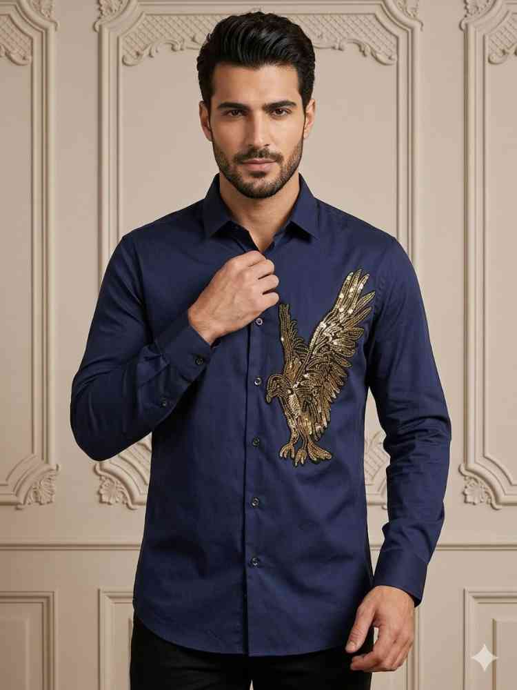 Blue Armani Exchange Black Premium Quality Cotton Shirt