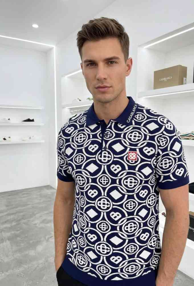 Blue Balenciaga Brown Premium Quality T-shirt