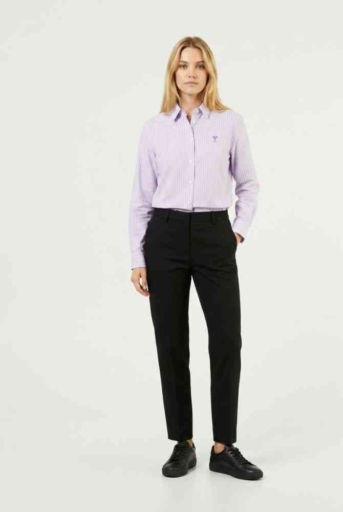 Ami Purple Striped Women Shirt-thumb-0