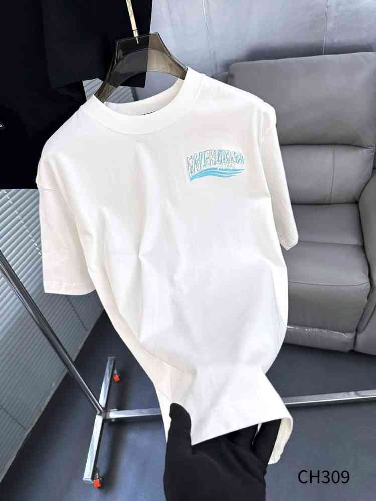 Balenciaga White Premium Quality Tees-thumb-1