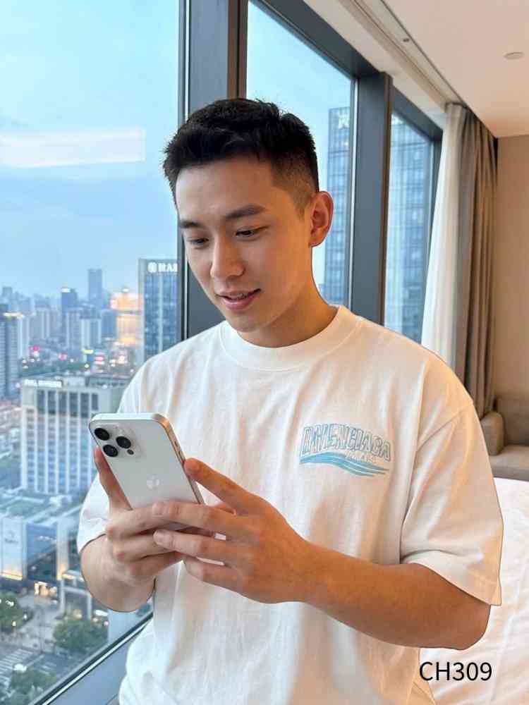 White Balenciaga Black Premium Quality Tees