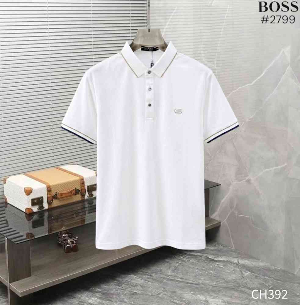 White Hugo Boss Beige Premium Quality Tees