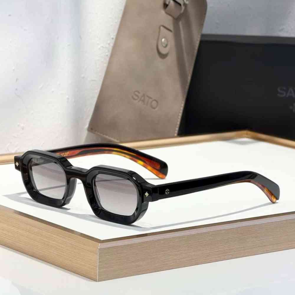 Black & Brown Sato Eyewear Almach Beige Sunglasses