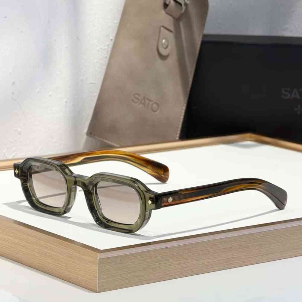 Green Sato Eyewear Almach Beige Sunglasses