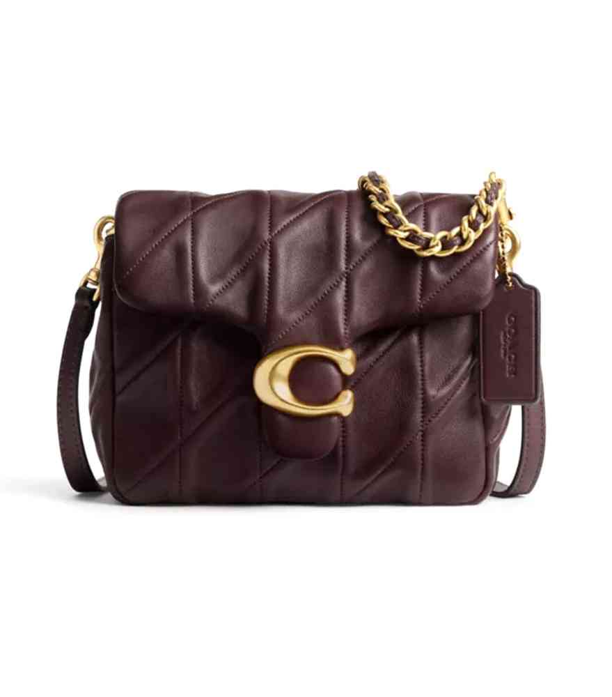 Wine Coach Time Square Tabby Green Sling Bag