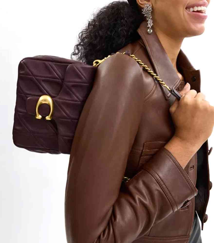 Coach Time Square Tabby Wine Sling Bag-thumb-4