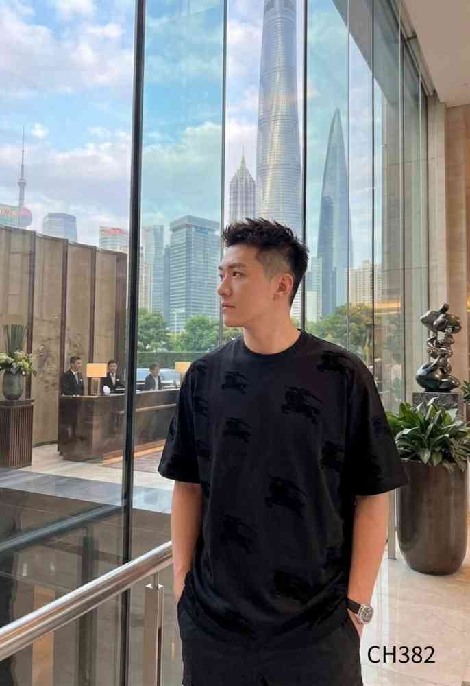 Burberry Black Premium Exclusive Polo T-shirt-thumb-1