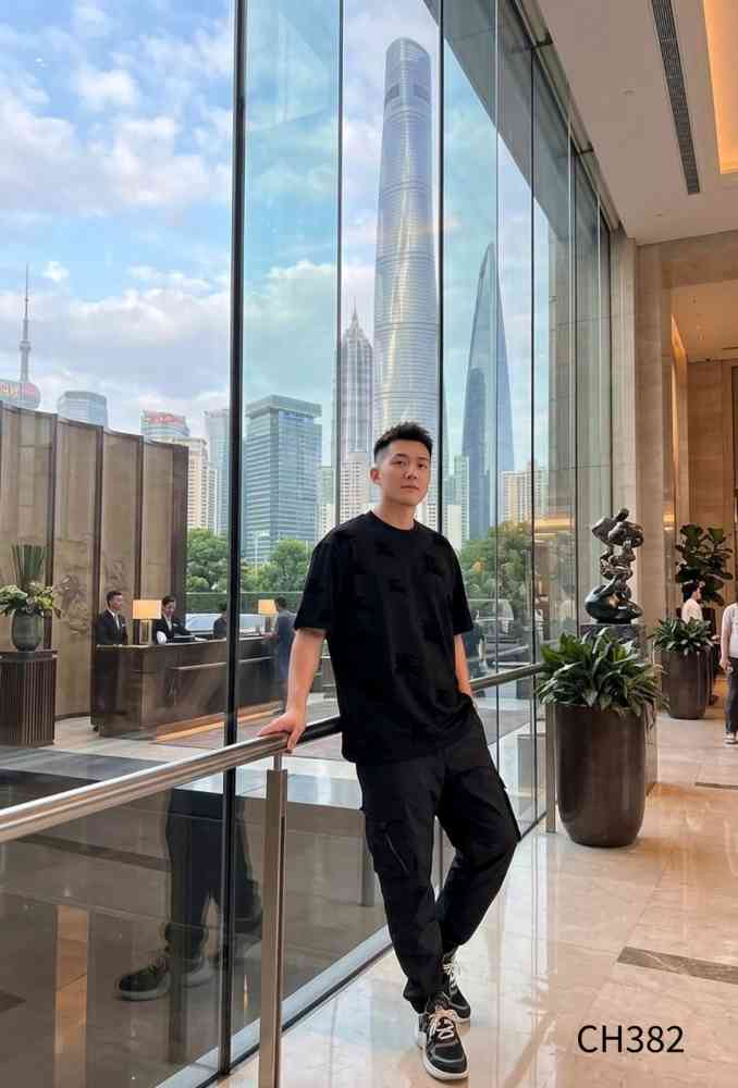 Burberry Black Premium Exclusive Polo T-shirt-thumb-0