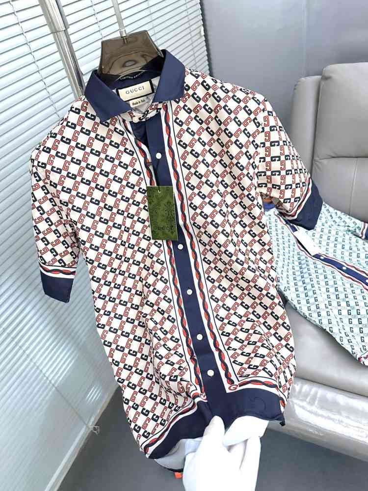 Gucci Brown Premium Quality Short Sleeve Shirt-thumb-1