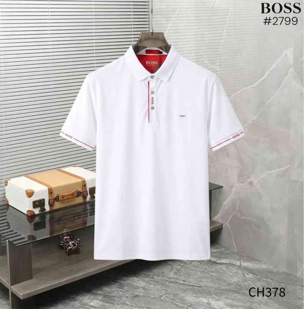 Hugo Boss White Premium Quality Tees-thumb-0