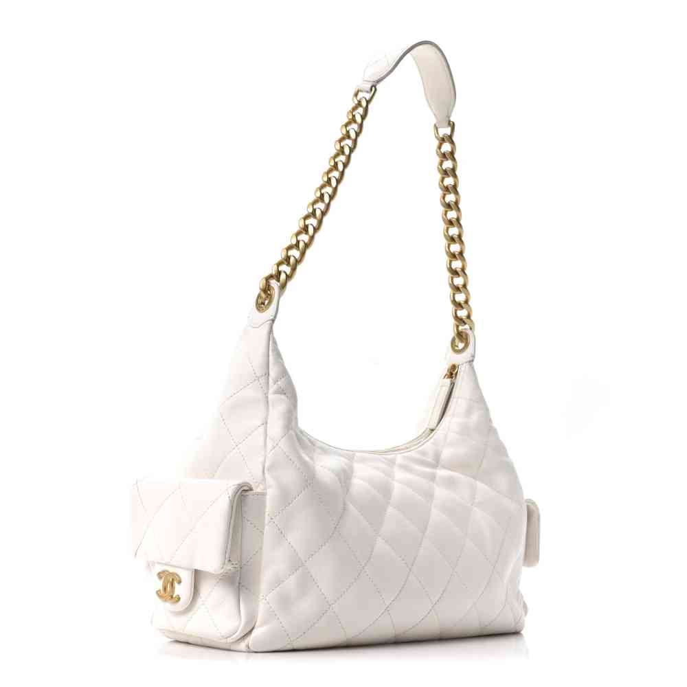Chanel 25C White Premium Shoulder Bag-thumb-1