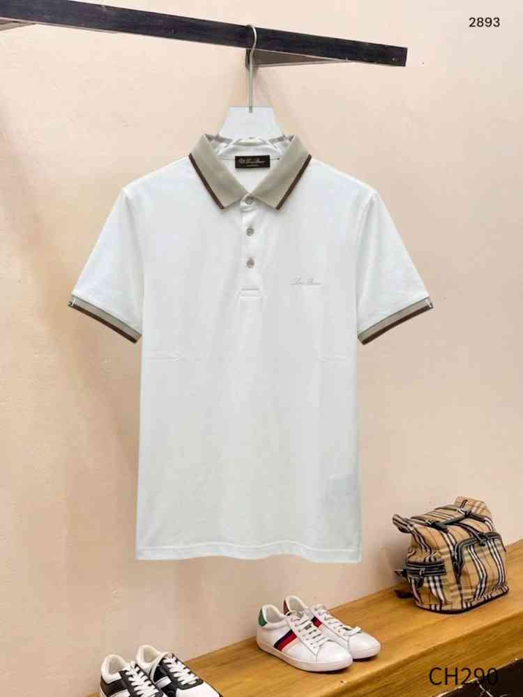 White Loro Piana Black Premium Quality T-Shirt