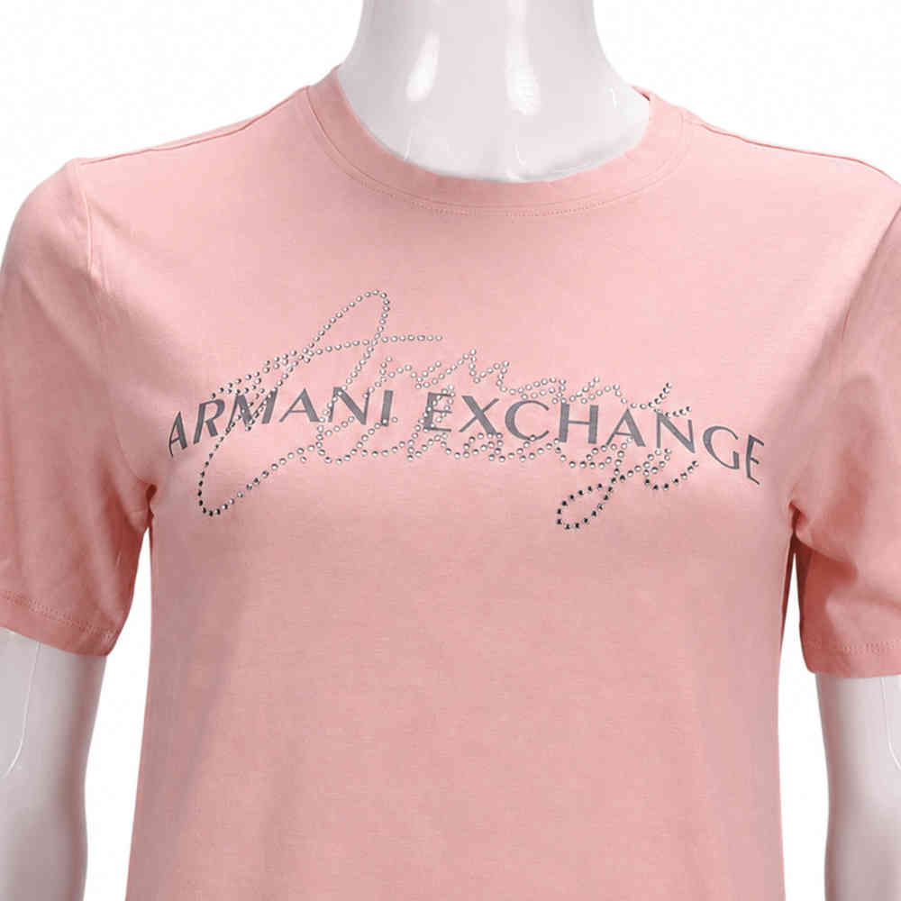 Armani Exchange Pink Premium Quality Women T-shirt-thumb-3