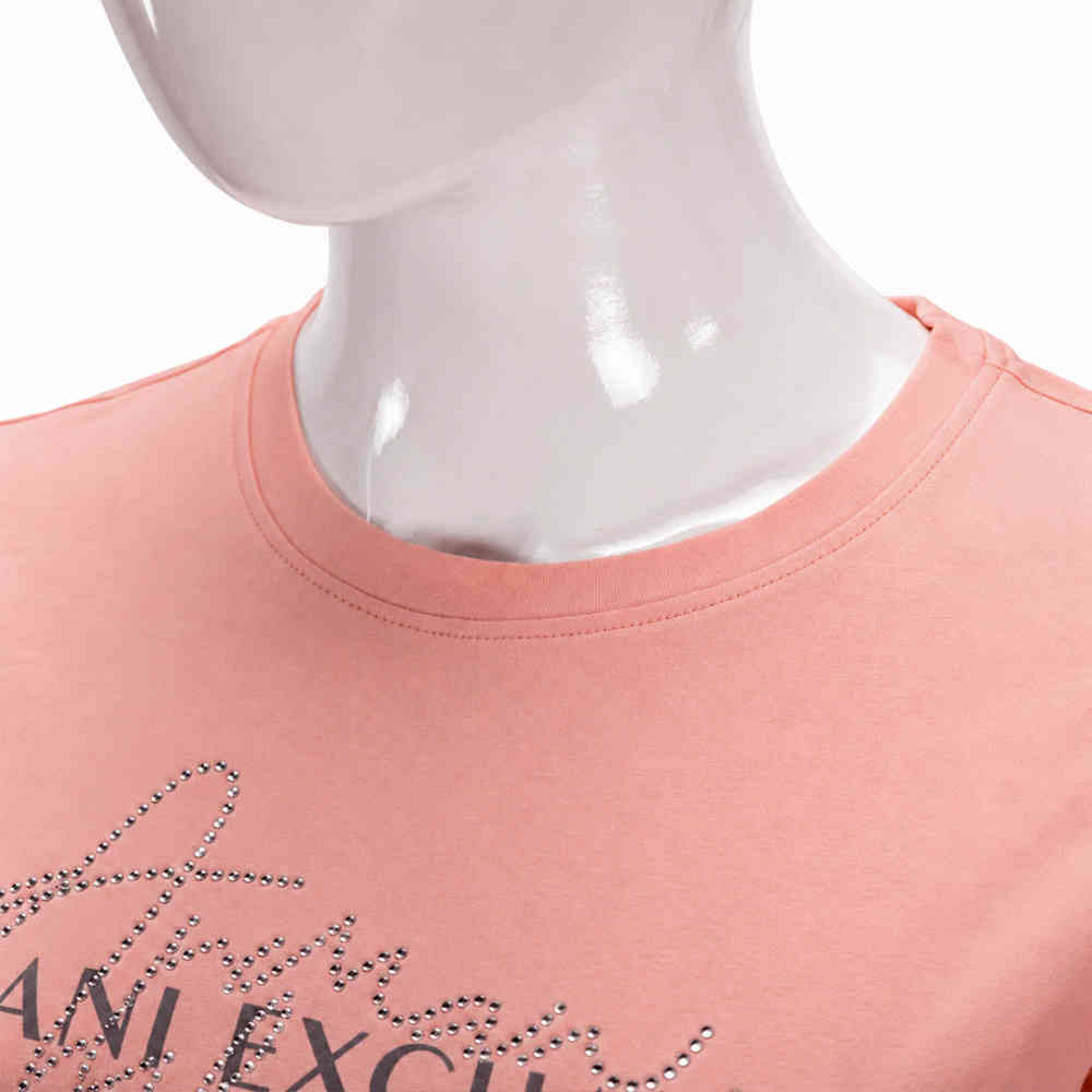 Armani Exchange Pink Premium Quality Women T-shirt-thumb-2