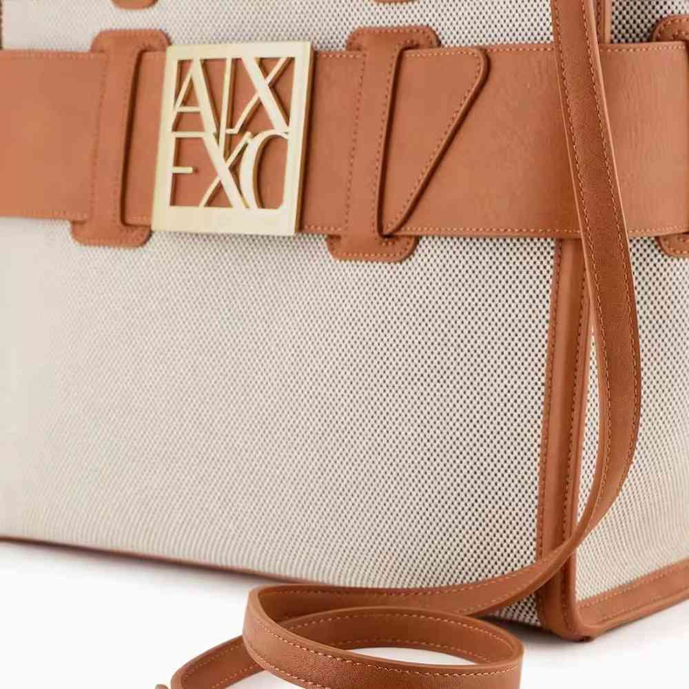 Armani Exchange Brown Susy Tote Bag-thumb-3