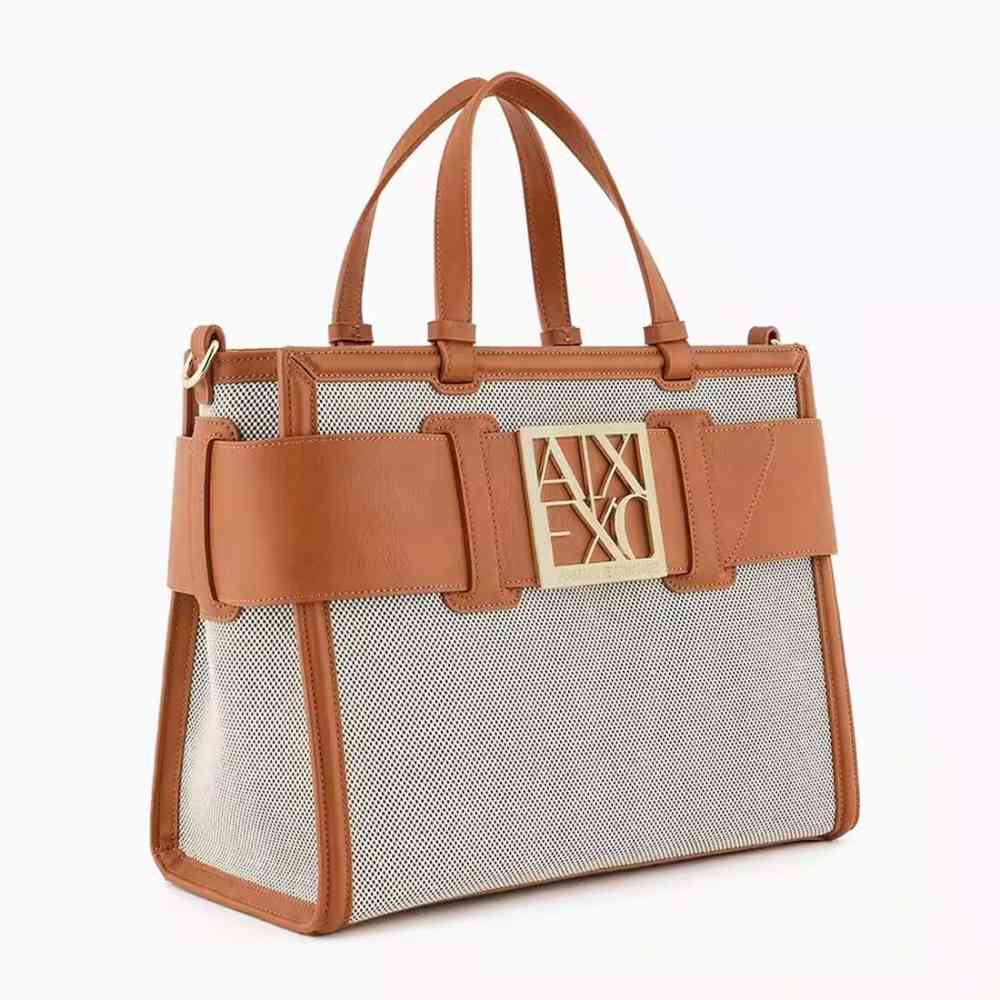 Armani Exchange Brown Susy Tote Bag-thumb-1