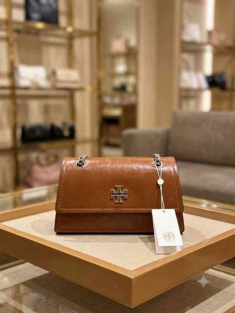 Brown Tory Burch Red Shoulder Bag