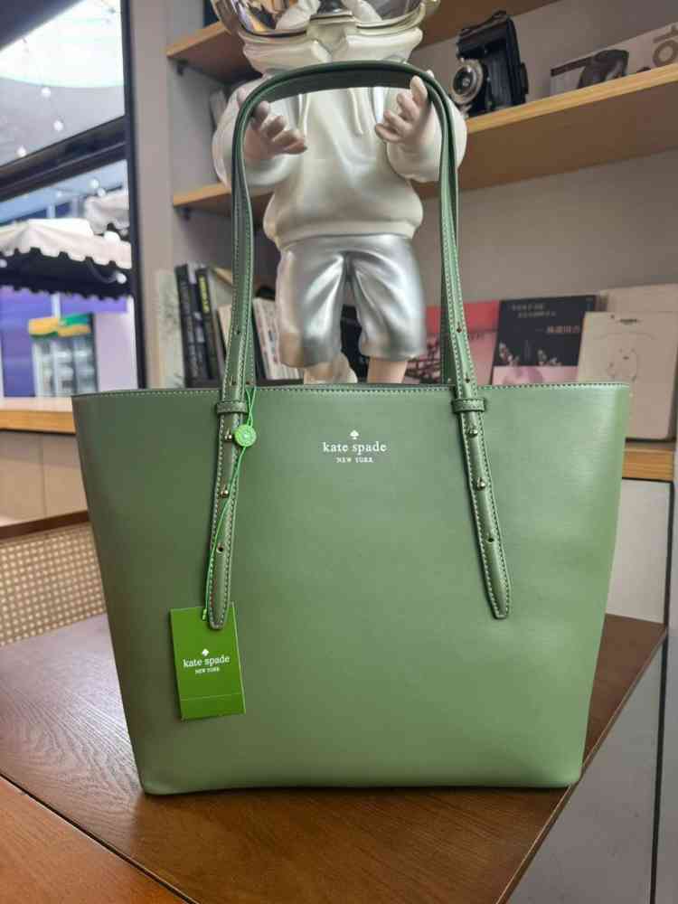 Kate Spade Ella Puffy Medium Green Tote Bag-thumb-0
