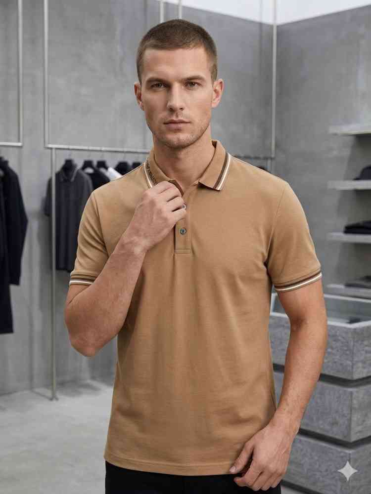 Emporio Armani Brown Premium Quality Polo T-shirt-thumb-0