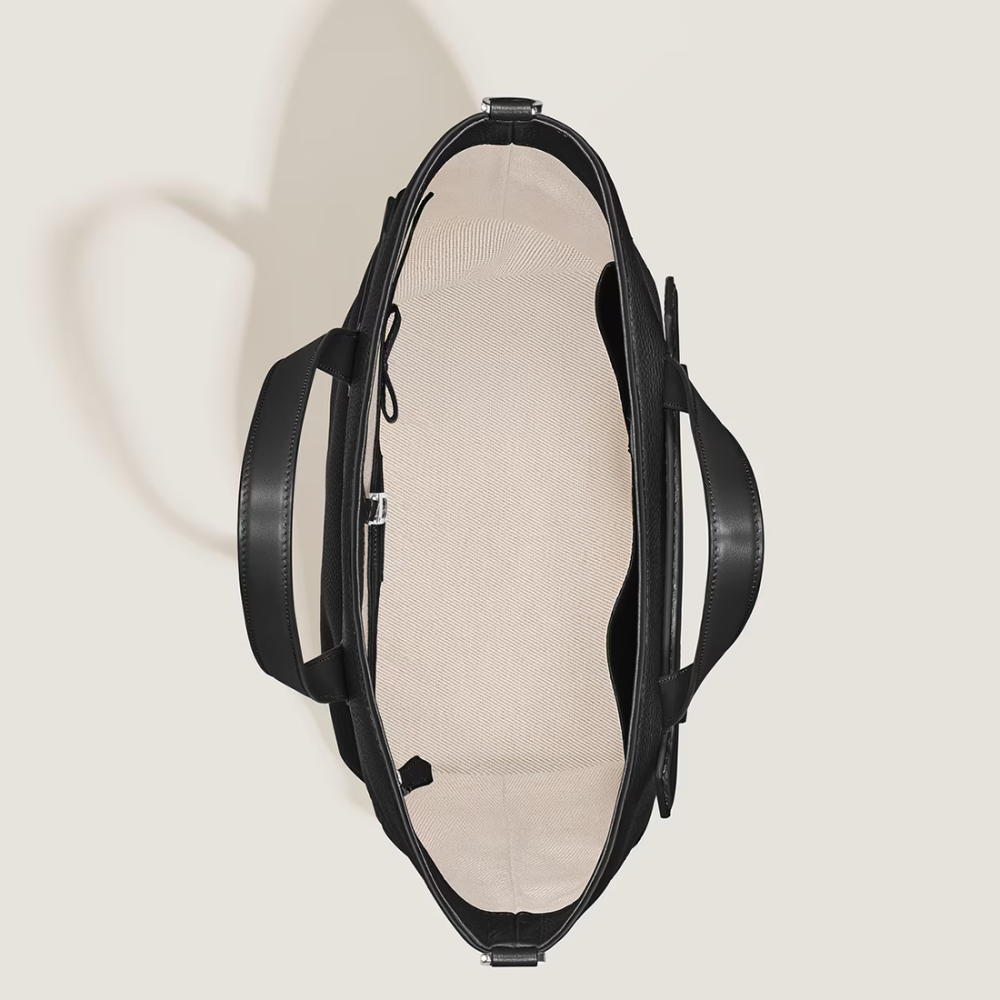 Montblanc Black Leather Envelope Tote Bag-thumb-4