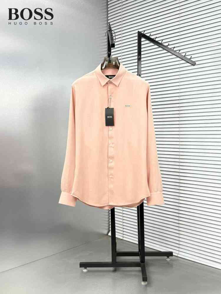 Hugo Boss Light Orange Premium Quality Shirt-thumb-0