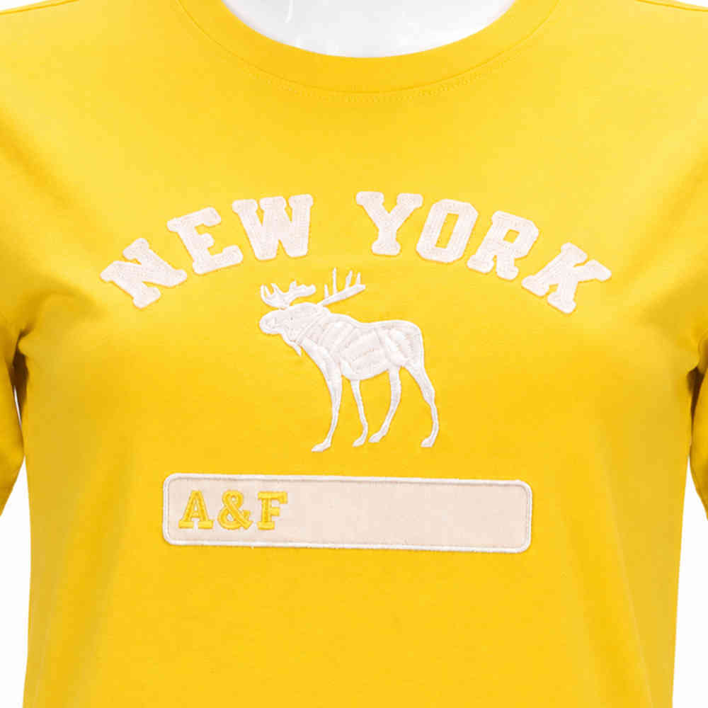 Abercrombie Yellow Premium Quality Women T-shirt-thumb-3