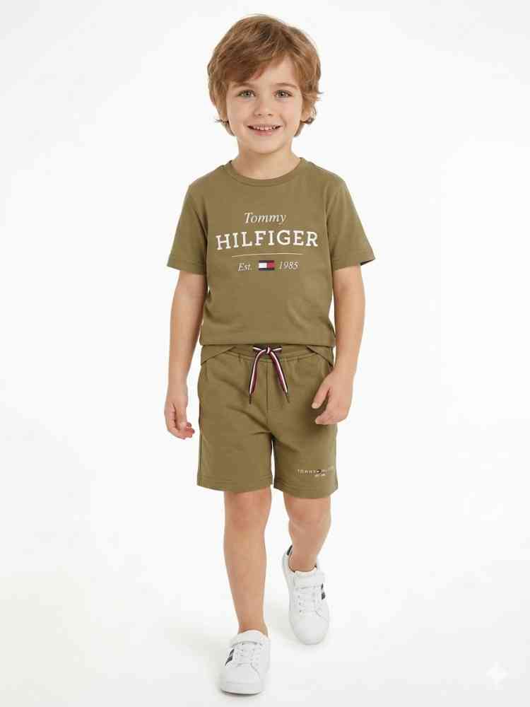 Olive Green Tommy Hilfiger Black Premium Quality Kids Co-ord Set