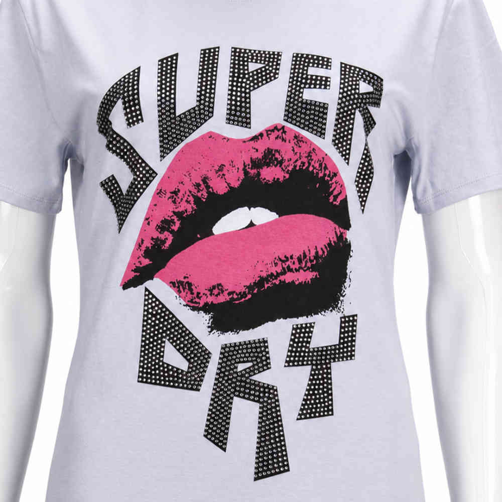 Superdry Sky Blue Premium Quality Women T-shirt-3