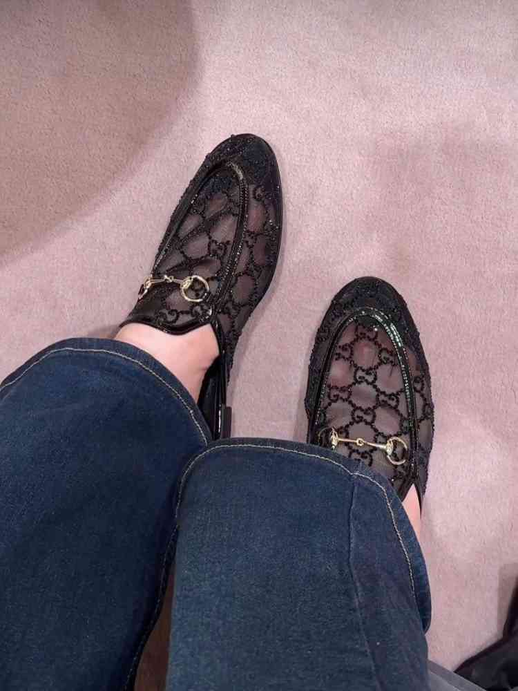 Gucci Black Premium Quality Women's Flat Sandals-2