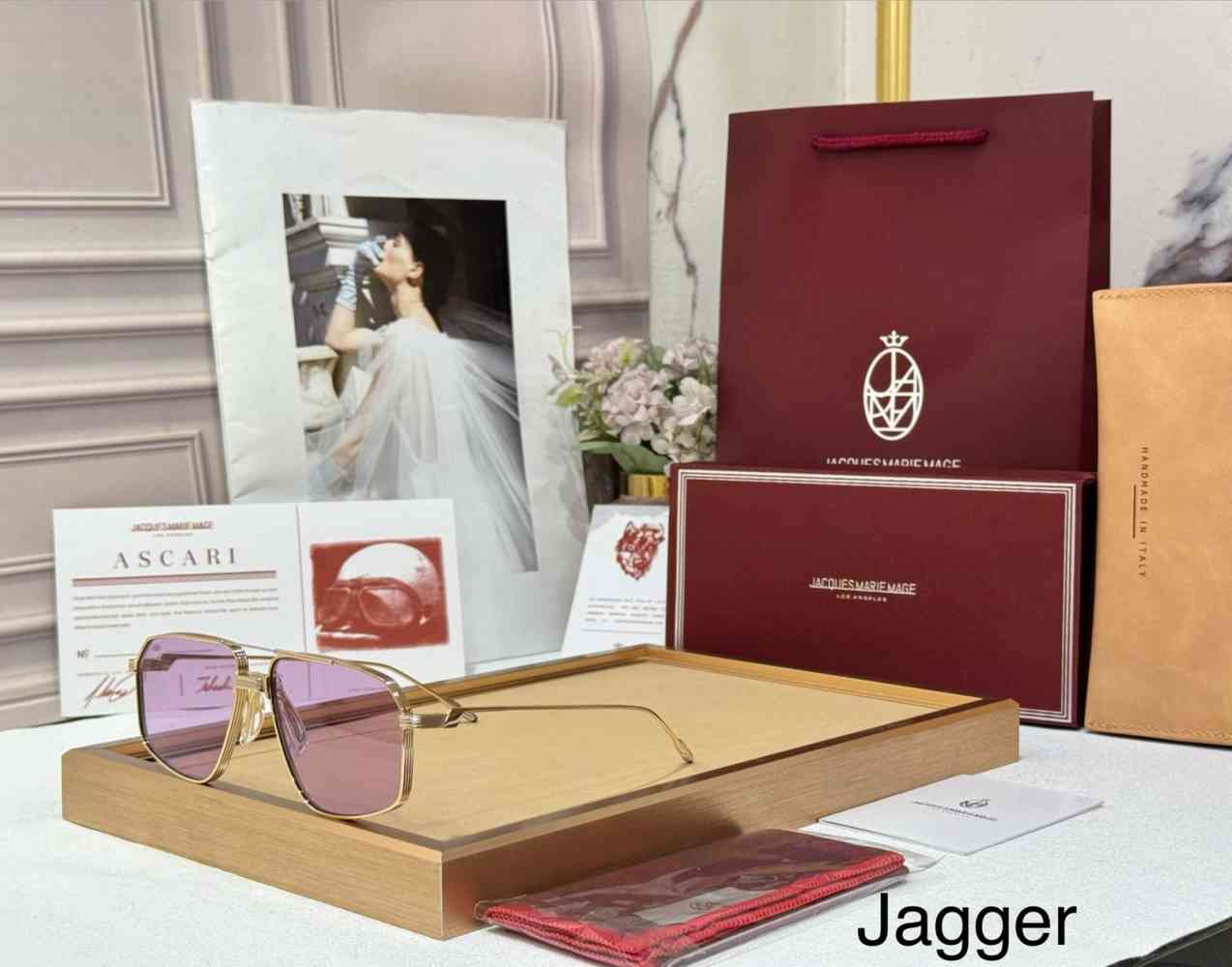 Jacques Marie Mage Pink Luxury Sunglasses-thumb-0