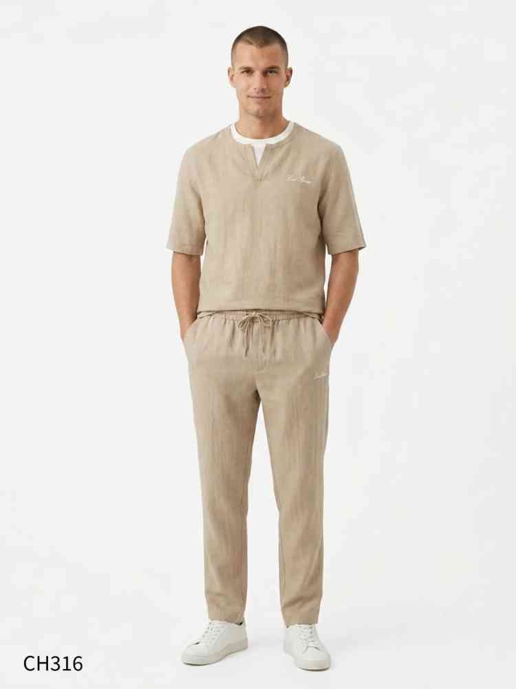 Loro Piana Brown T-shirt Premium Quality Co-set-thumb-0