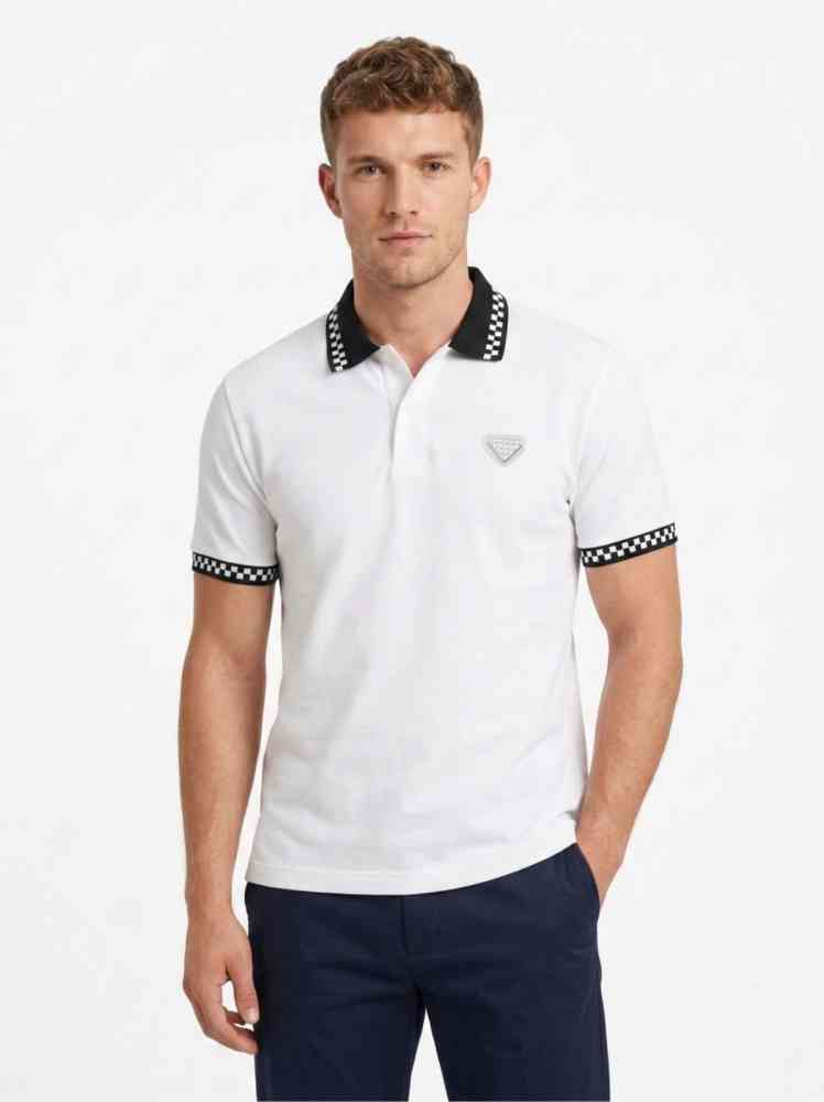 Prada White Premium Quality Polo T-shirt-thumb-0