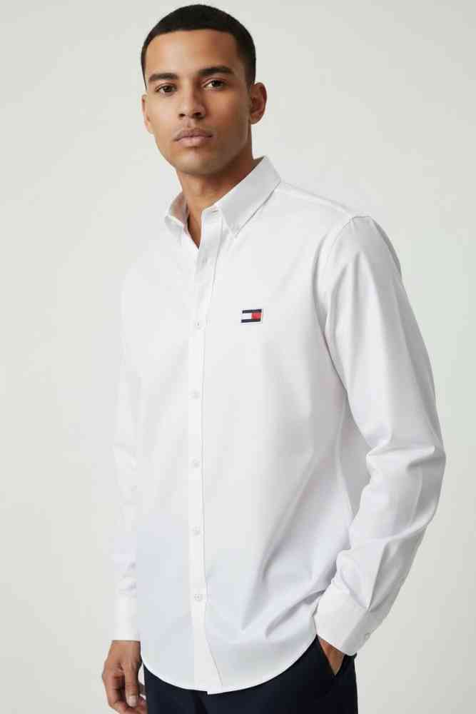 White Tommy Hilfiger Sky Blue Premium Shirt