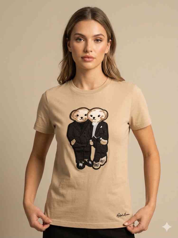 Ralph Lauren Brown Premium Quality Women T-shirt-thumb-0