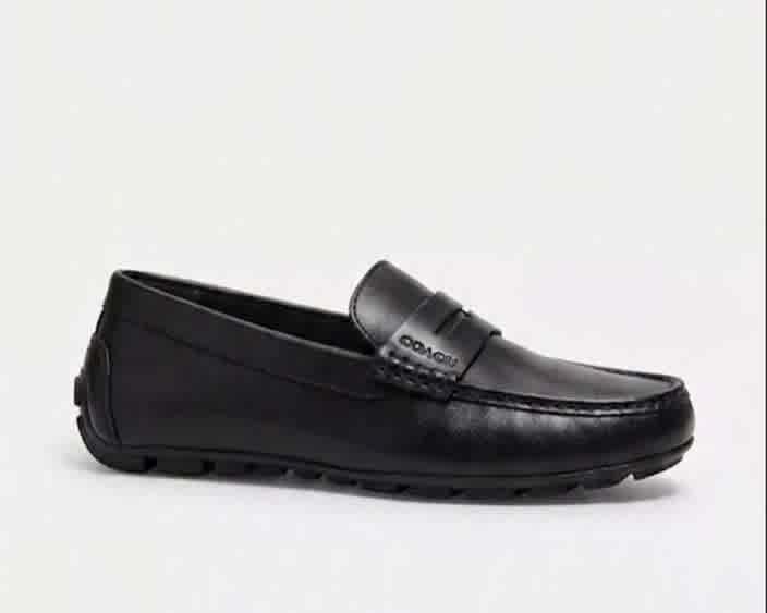 Coach Black Premium Quality Loafers-thumb-0